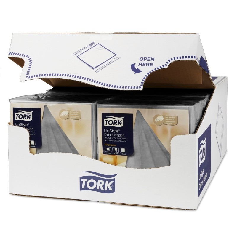 Tork Premium LinStyle Tovagliolo Dinner cm. 39x39 da 50 Fogli Grigio