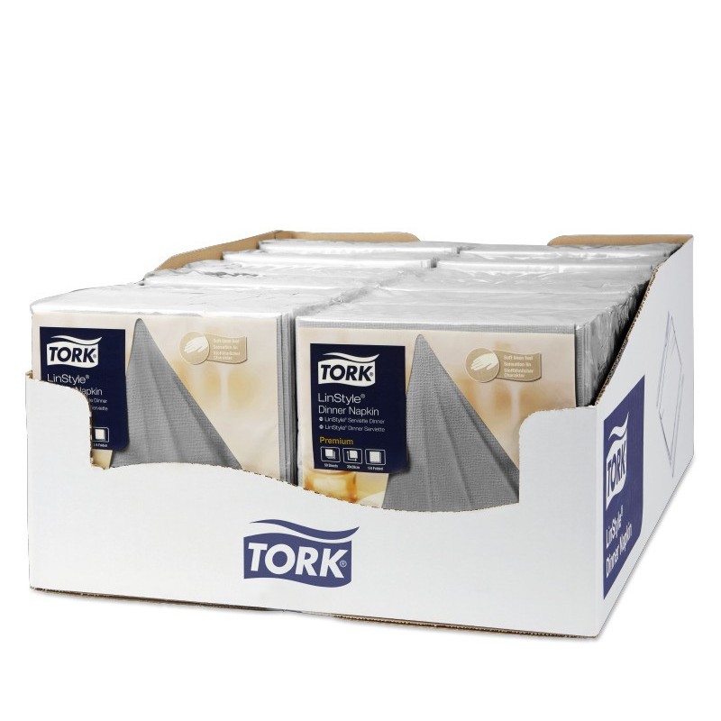 Tork Premium LinStyle Tovagliolo Dinner cm. 39x39 da 50 Fogli Grigio
