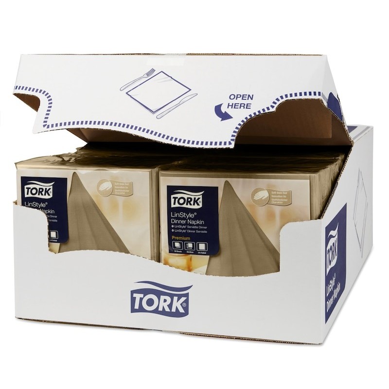 Tork Premium LinStyle Tovagliolo Dinner cm. 39x39 da 50 Fogli Nocciola