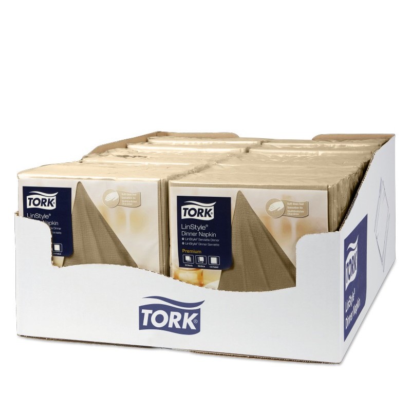 Tork Premium LinStyle Tovagliolo Dinner cm. 39x39 da 50 Fogli Nocciola