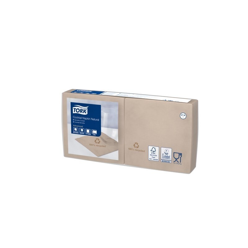 Tork Tovagliolo Cocktail 2 Veli cm. 24x24 da 200 Fogli Natural