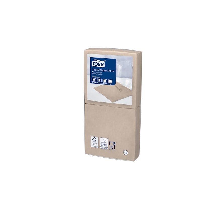 Tork Tovagliolo Cocktail 2 Veli cm. 24x24 da 200 Fogli Natural