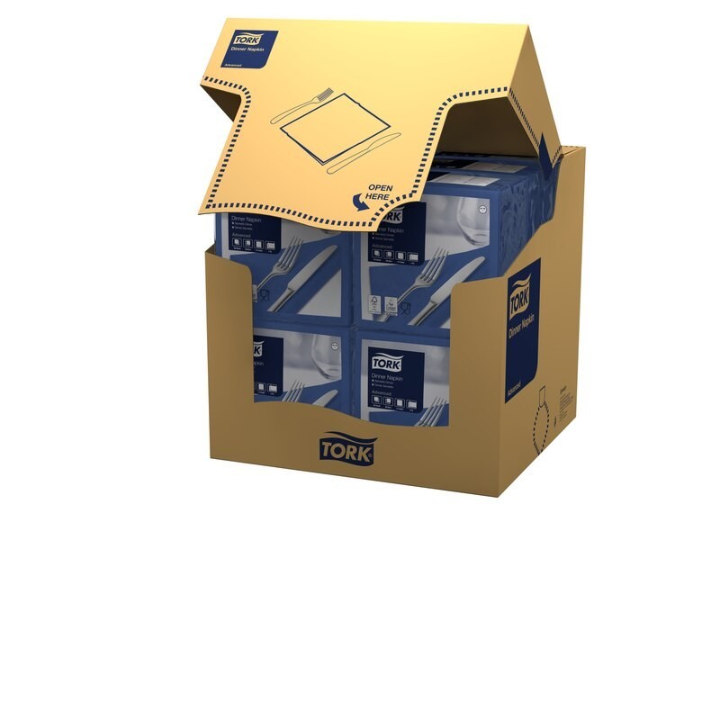 Tovagliolo Tork Dinner 2 Veli cm. 39x39 da 150 Fogli Blu Scuro