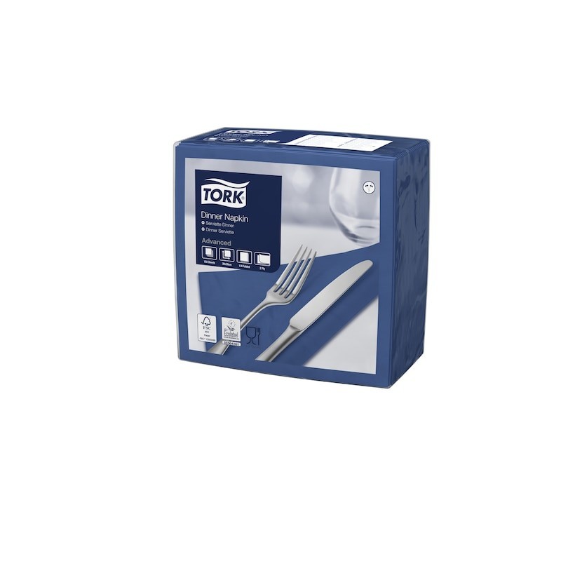 Tovagliolo Tork Dinner 2 Veli cm. 39x39 da 150 Fogli Blu Scuro