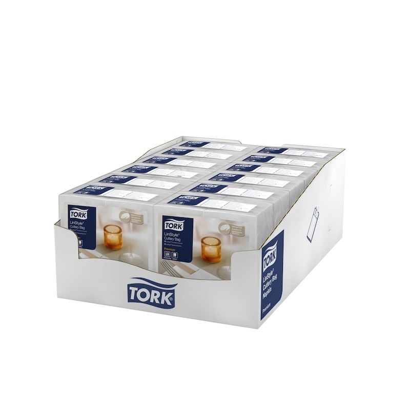 Tork LinStyle Tovagliolo Portaposate Bianco Pz. 50