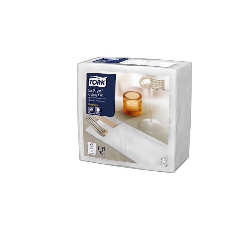 Tork LinStyle Tovagliolo Portaposate Bianco Pz. 50