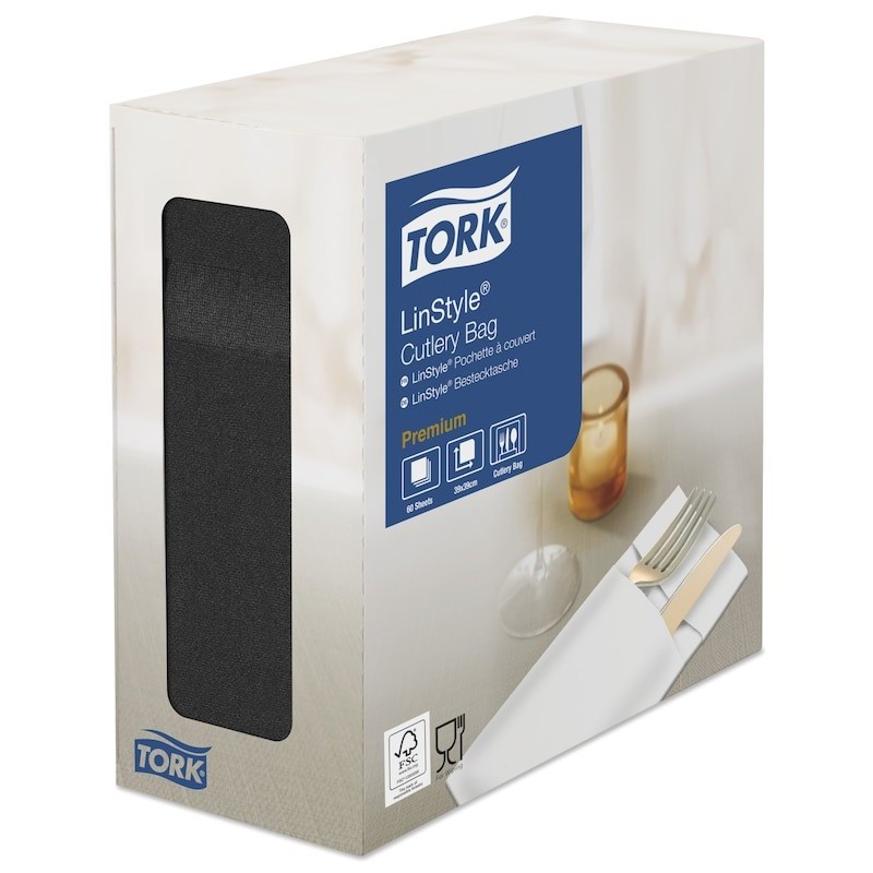 Tork LinStyle Tovagliolo Portaposate Pz. 60 Nero