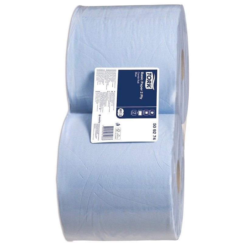 Tork Carta 2 Veli per asciugatura 2x800 strappi Blu/Bianc