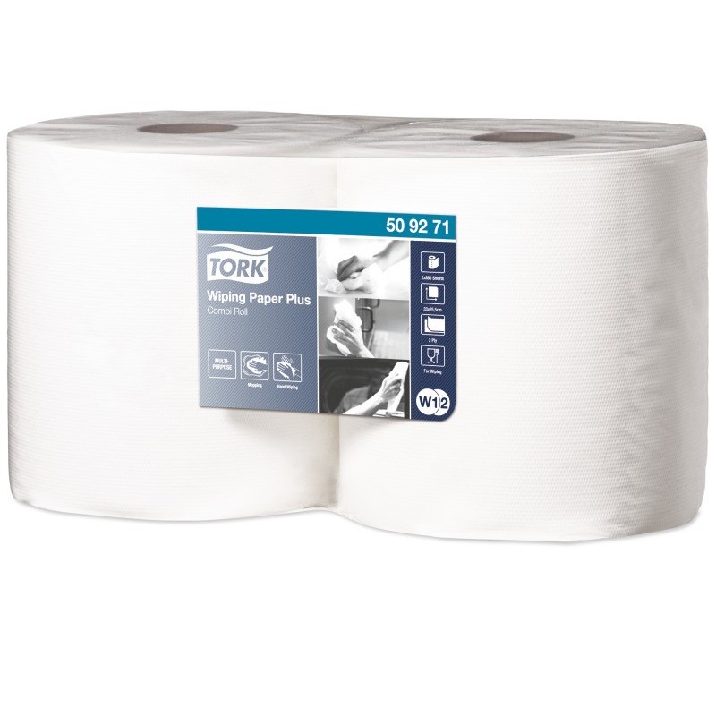 Tork Carta Plus per asciugatura 2x880 strappi 2x264 mt