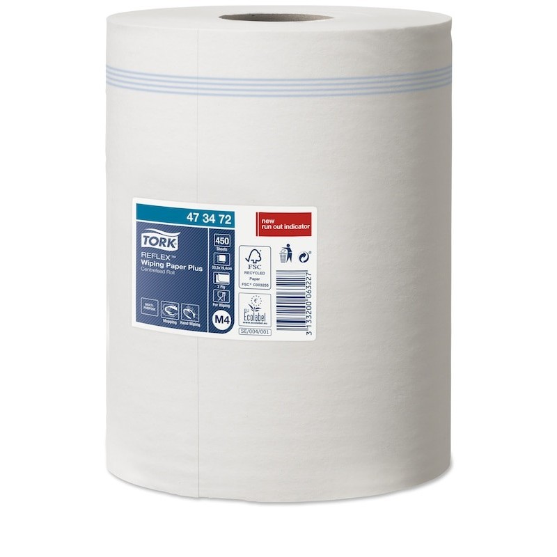 Tork Reflex Carta Plus 2 Veli da 450 strappi 151 mt. 6 Pz. Bianca