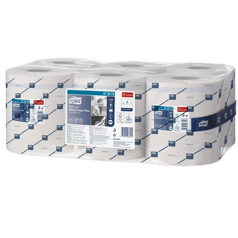 Tork Reflex Carta Plus 2 Veli da 450 strappi 151 mt. 6 Pz. Bianca