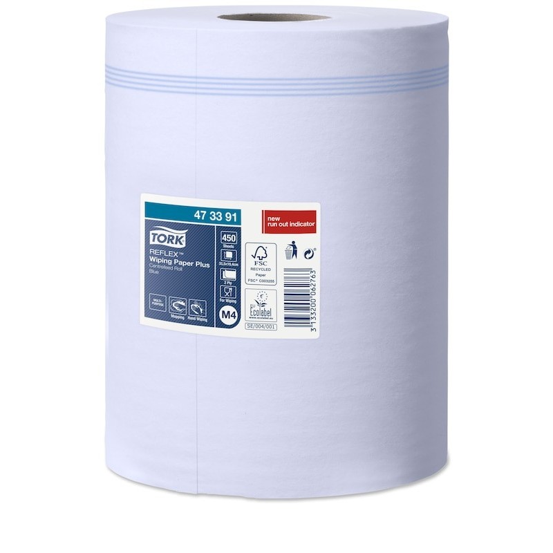 Tork Reflex Carta Plus 2 Veli da 450 strappi 151 mt. 6 Pz. Blu