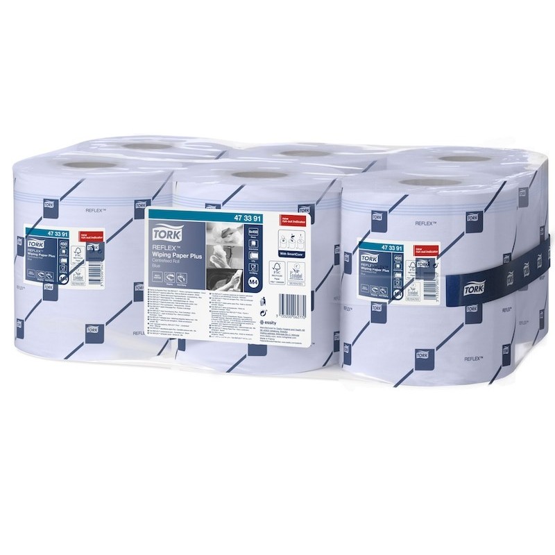 Tork Reflex Carta Plus 2 Veli da 450 strappi 151 mt. 6 Pz. Blu