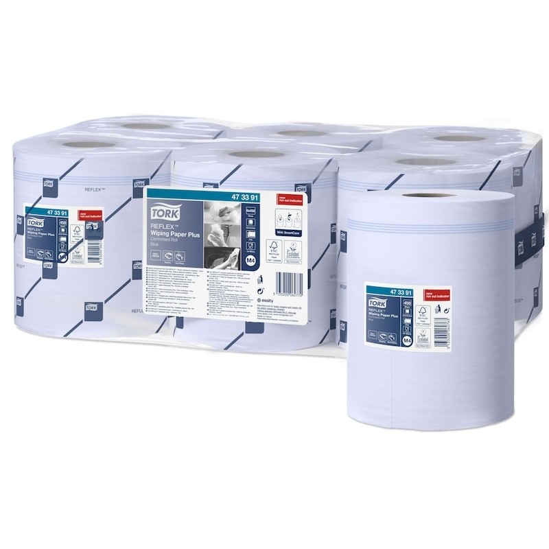 Tork Reflex Carta Plus 2 Veli da 450 strappi 151 mt. 6 Pz. Blu